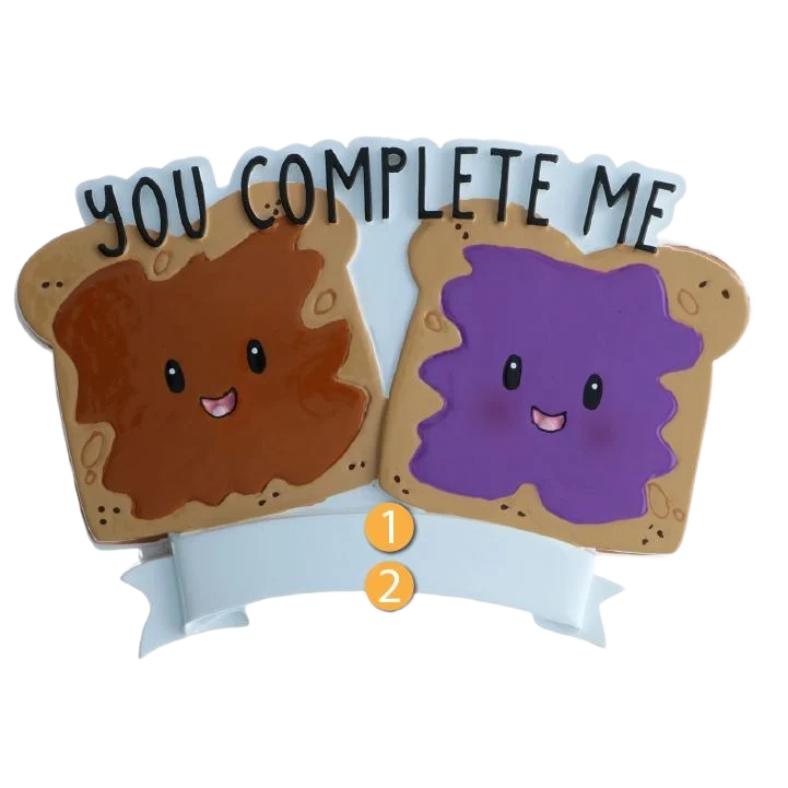 Eco-Friendly PolarX Personalized PB J You Complete Me Ornament Convenient