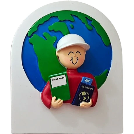Secure Ornament Central Personalized Male Traveler Ornament Reliable