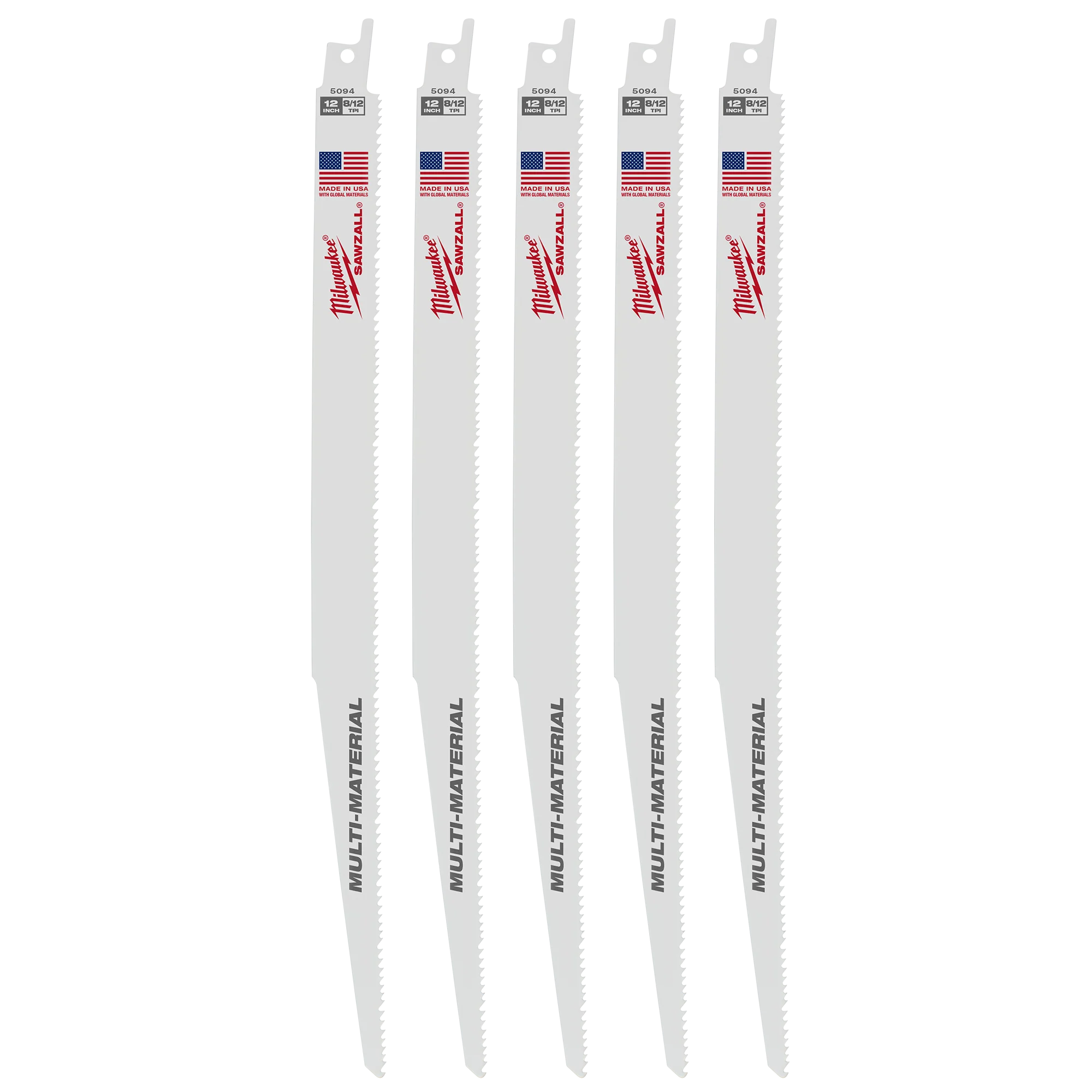 Luxury Milwaukee 12 8 12 TPI SAWZALL® Blade for Multi-Material 5 PK Elite