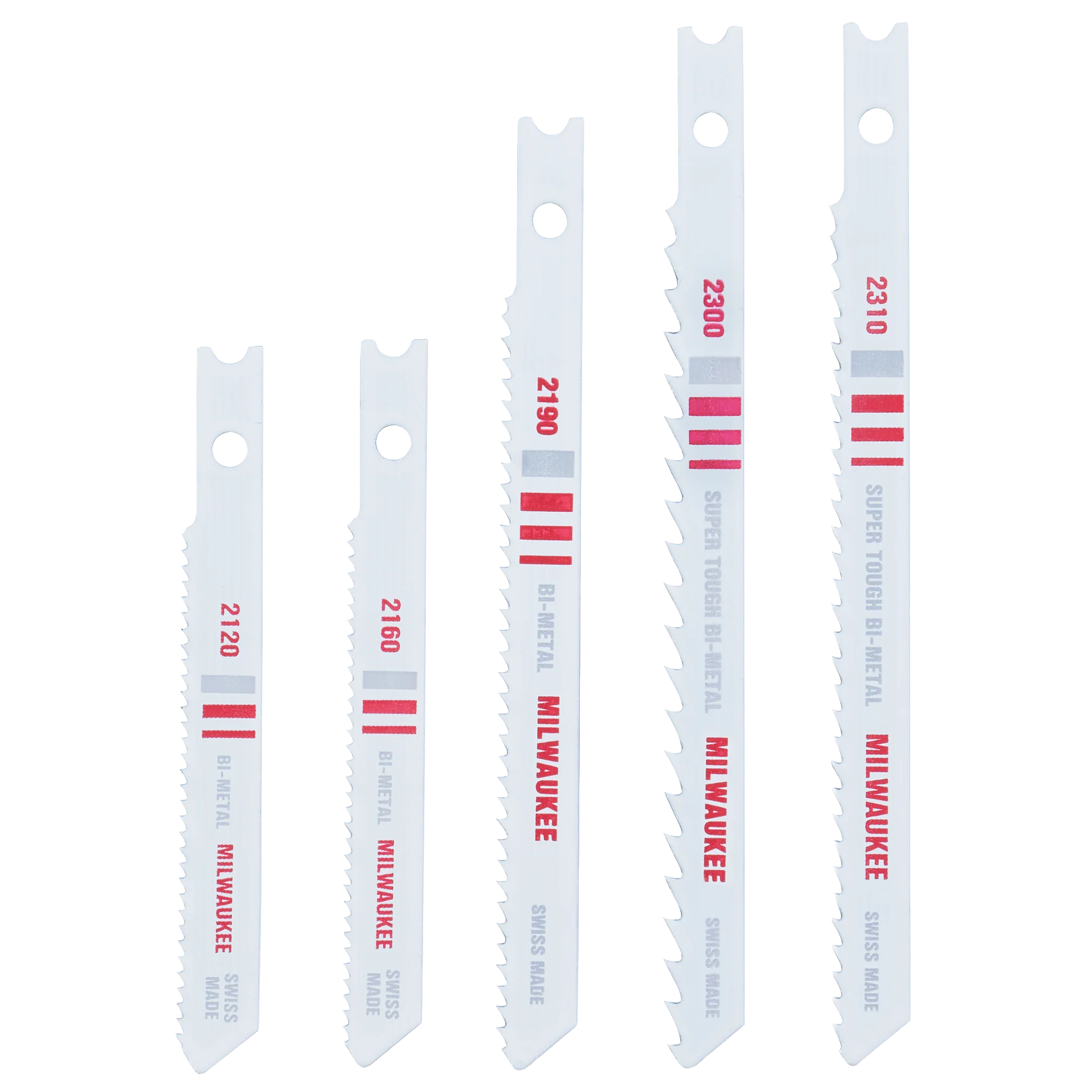 Proven Milwaukee 5PC U-Shank Bi-Metal Jig Saw Blade Set Artisan