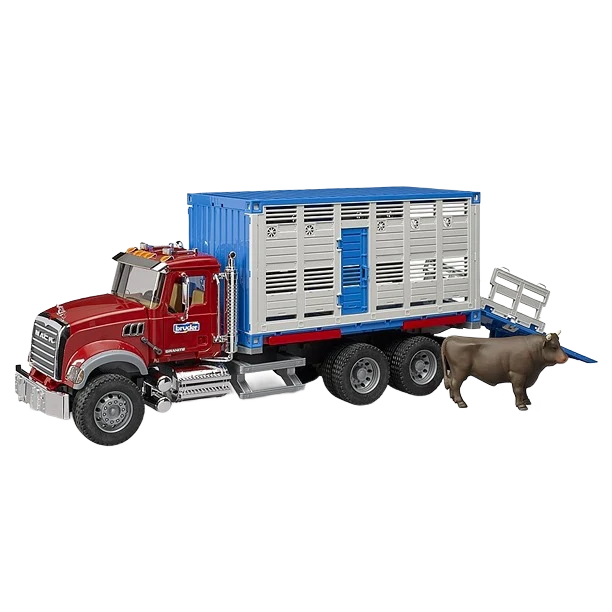Functional Bruder MACK Granite Cattle Transportation Truck Modern