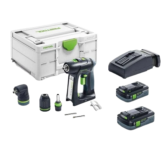 Premium Material Festool 577619 C 18 3 Cordless Li-Ion Drill HPC 4.0 I-Plus Advanced