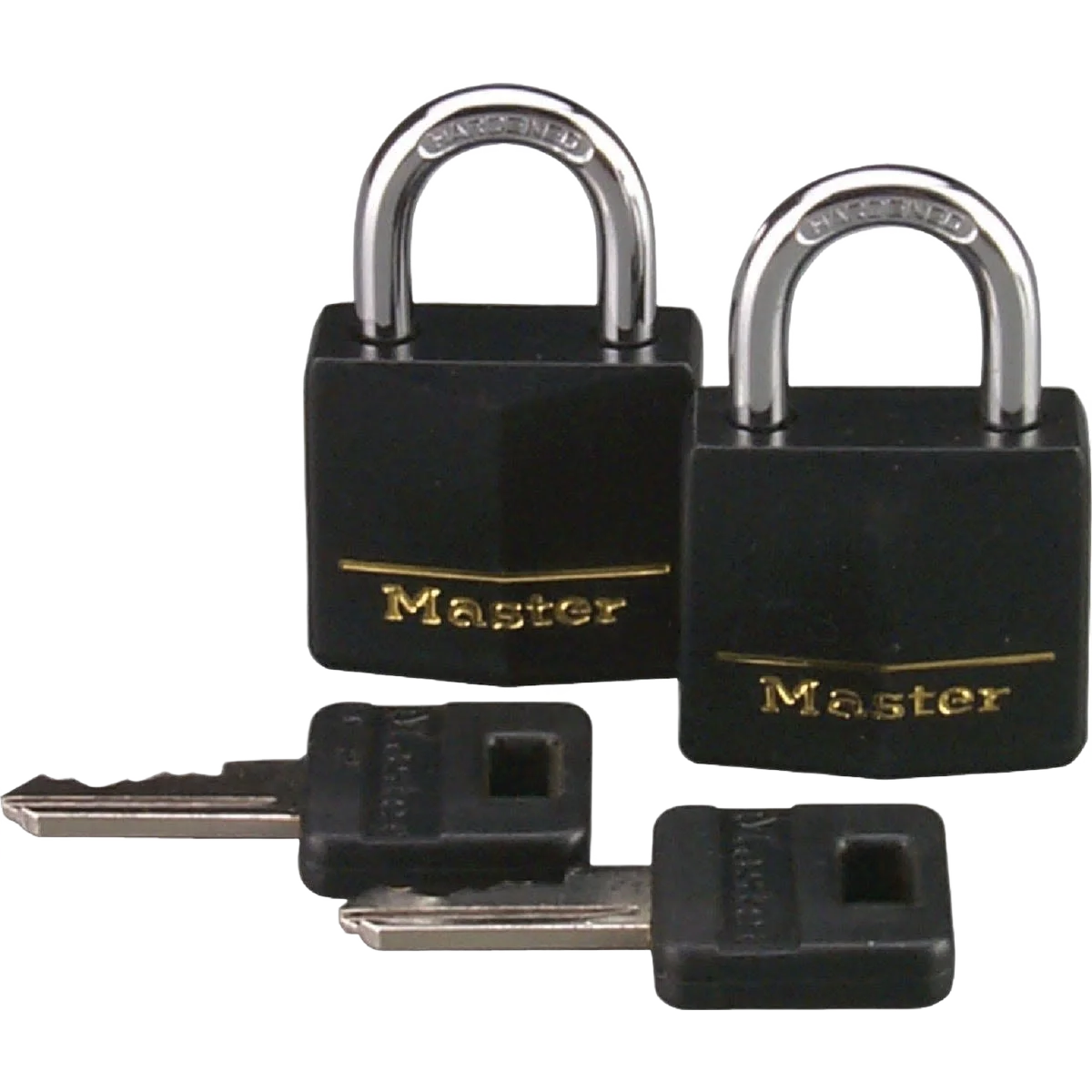 Elite Master Lock 1-3 16 In. Wide Black Covered Keyed Alike Padlock 2-Pack Responsible