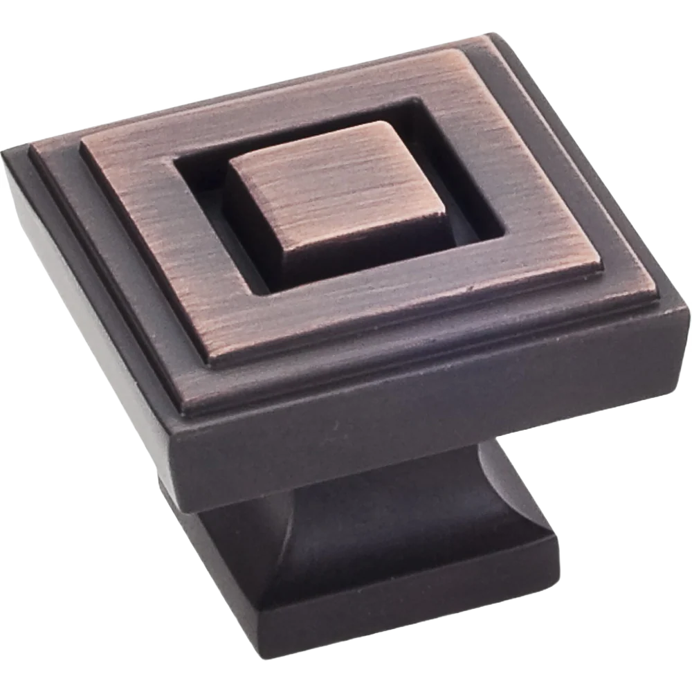 Fast Hardware Resources 1-1 4 In. Delmar Square Knob Brushed Oil Rubbed Bronze Comfortable