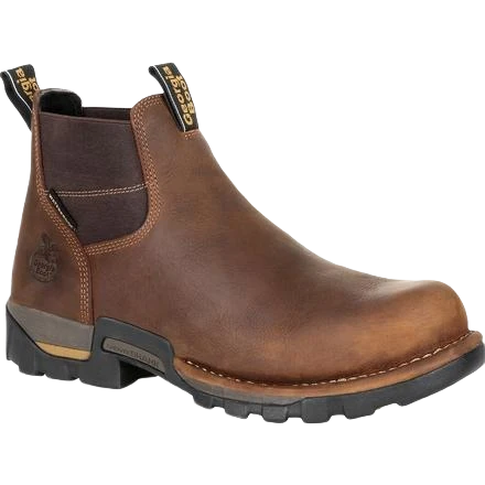 Certified Georgia Brown Eagle One Waterproof Chelsea Work Boots Size 11M Unique