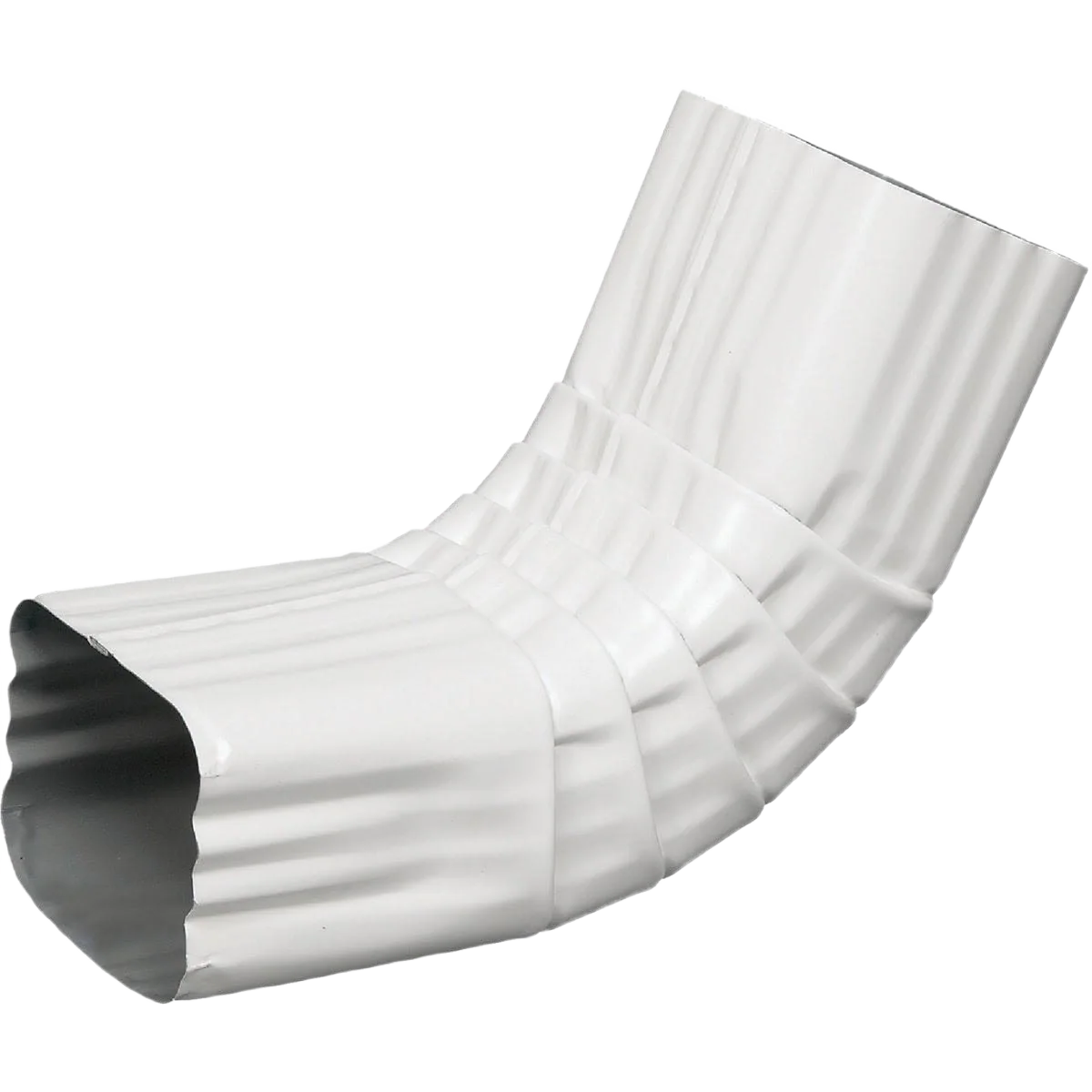 Clean Spectra Metals 3 in. x 4 in. Aluminum Front Downspout Elbow White Responsible