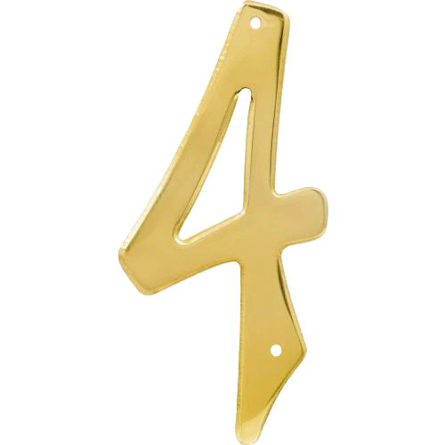Sustainable Hillman 4-In. Nail-On Brass House Number 4 Innovative
