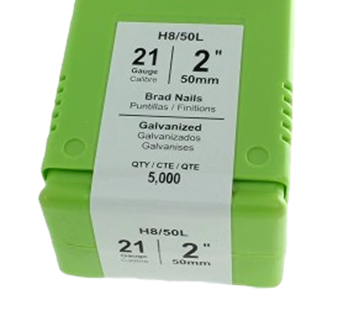 Official Grex 21-Gauge Brads – 2 in. – 5M Green
