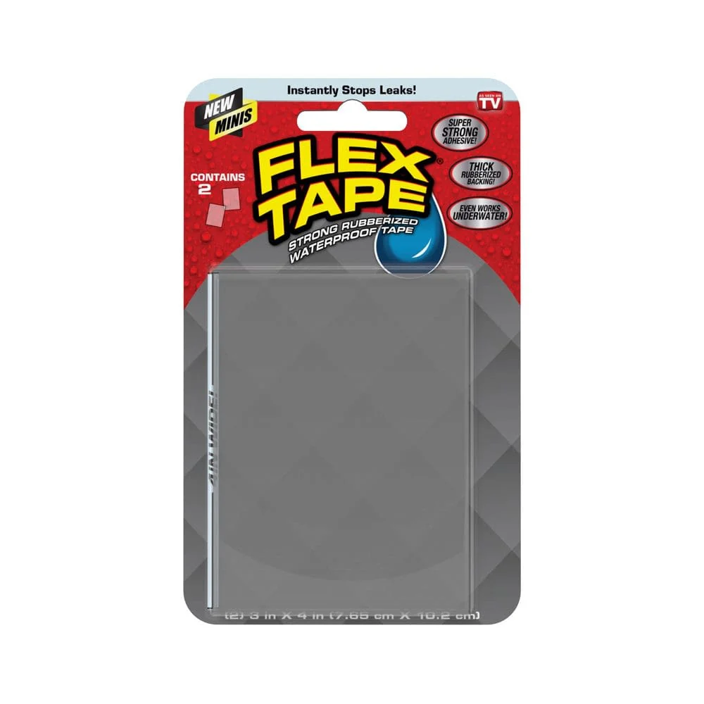 Advanced Flex Tape Mini Clear Repair Tape 2-Pack 2 x 3 in. Organic