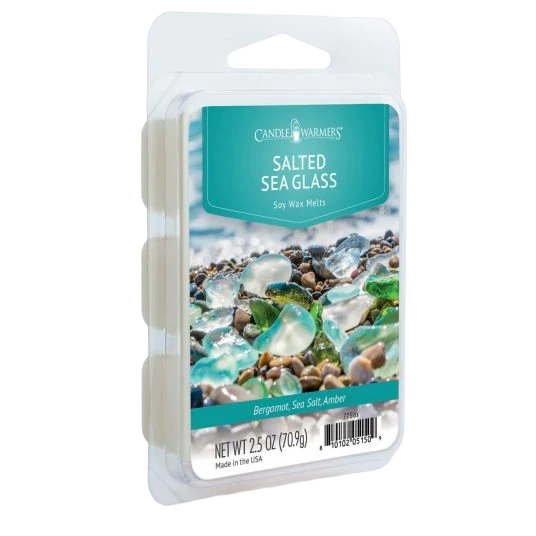 Contemporary Candle Warmers Salted Sea Glass Classic Wax Melts 6 Pack Natural