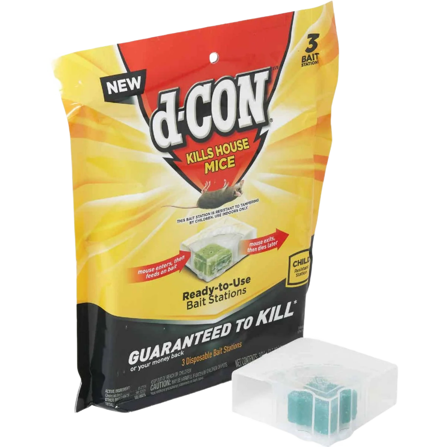 Outstanding d-CON Disposable Corner Fit Mouse Bait Station 3-Pack Modern