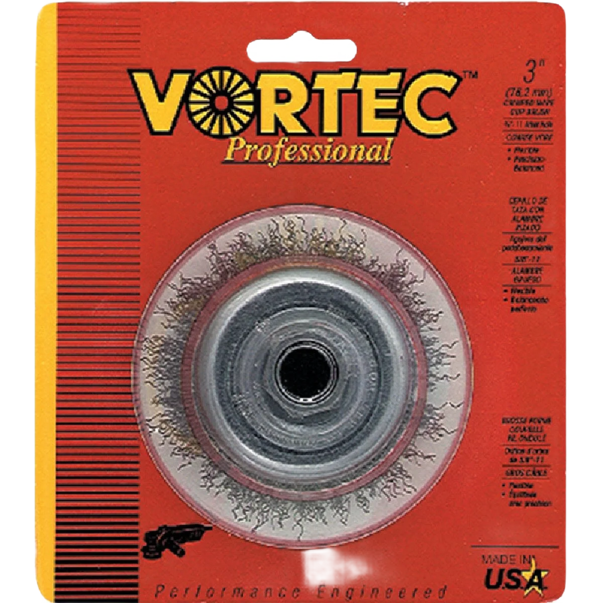 Optimized Weiler 3 In. Vortec Angle Grinder Wire Brush Breathable