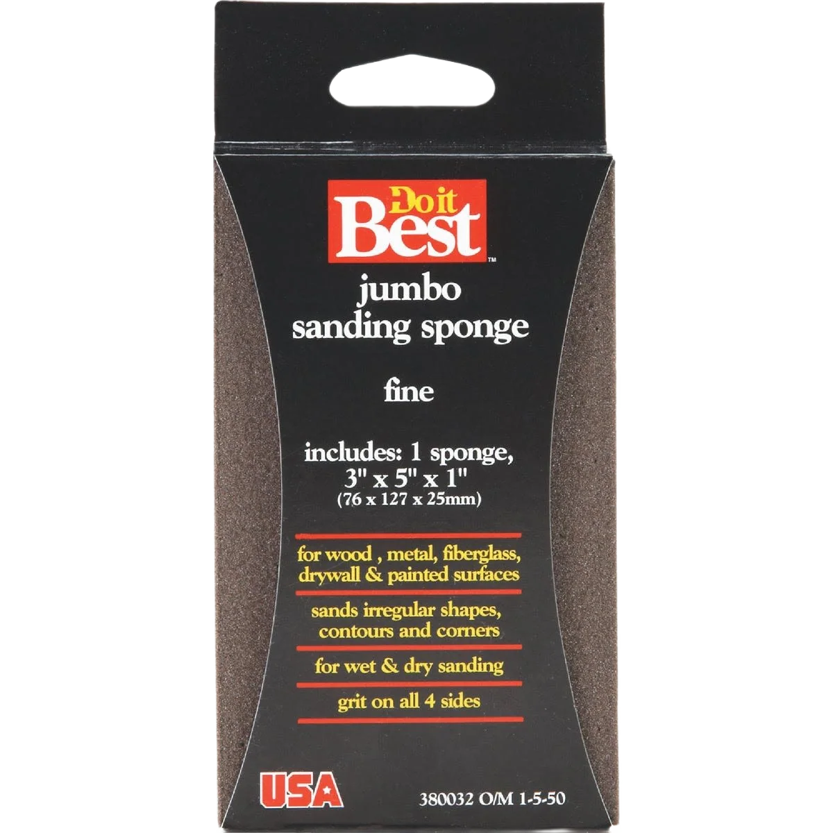 Enhanced Do it Jumbo Fine 120-Grit All-Purpose Sanding Sponge Casual