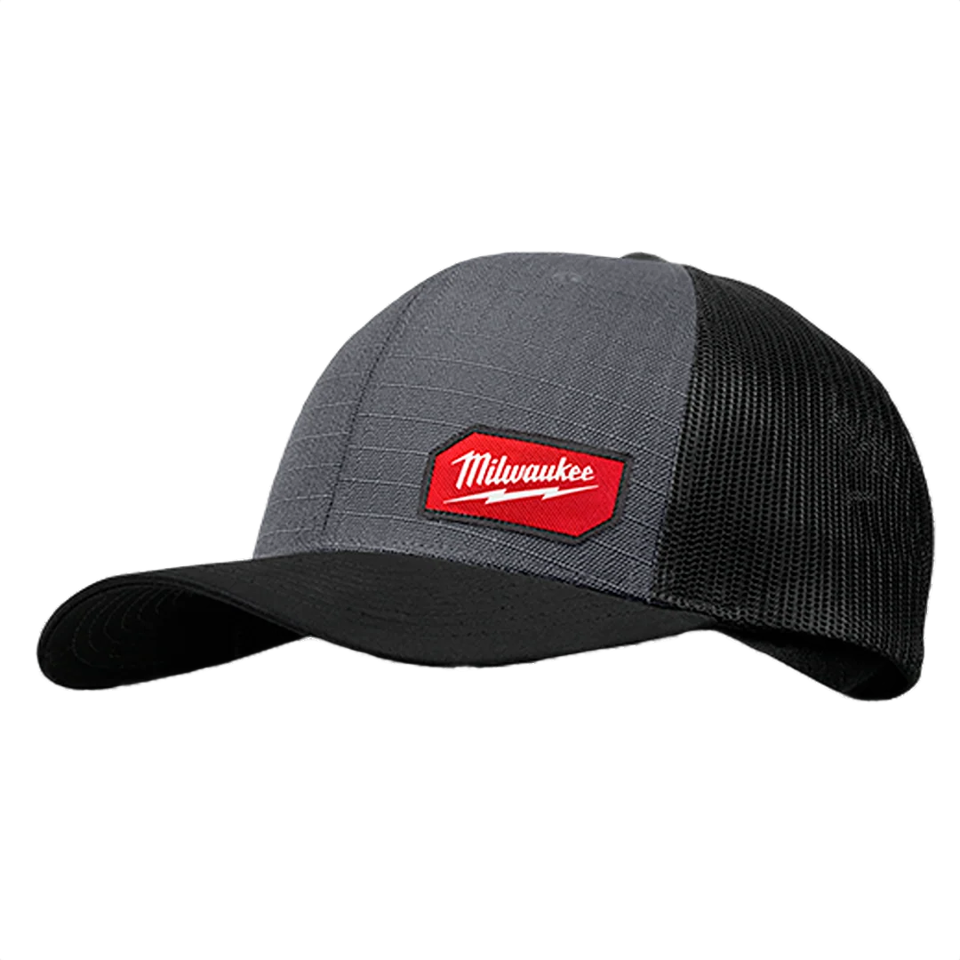 Reliable Milwaukee GRIDIRON™ Gray Snapback Trucker Hat Solid