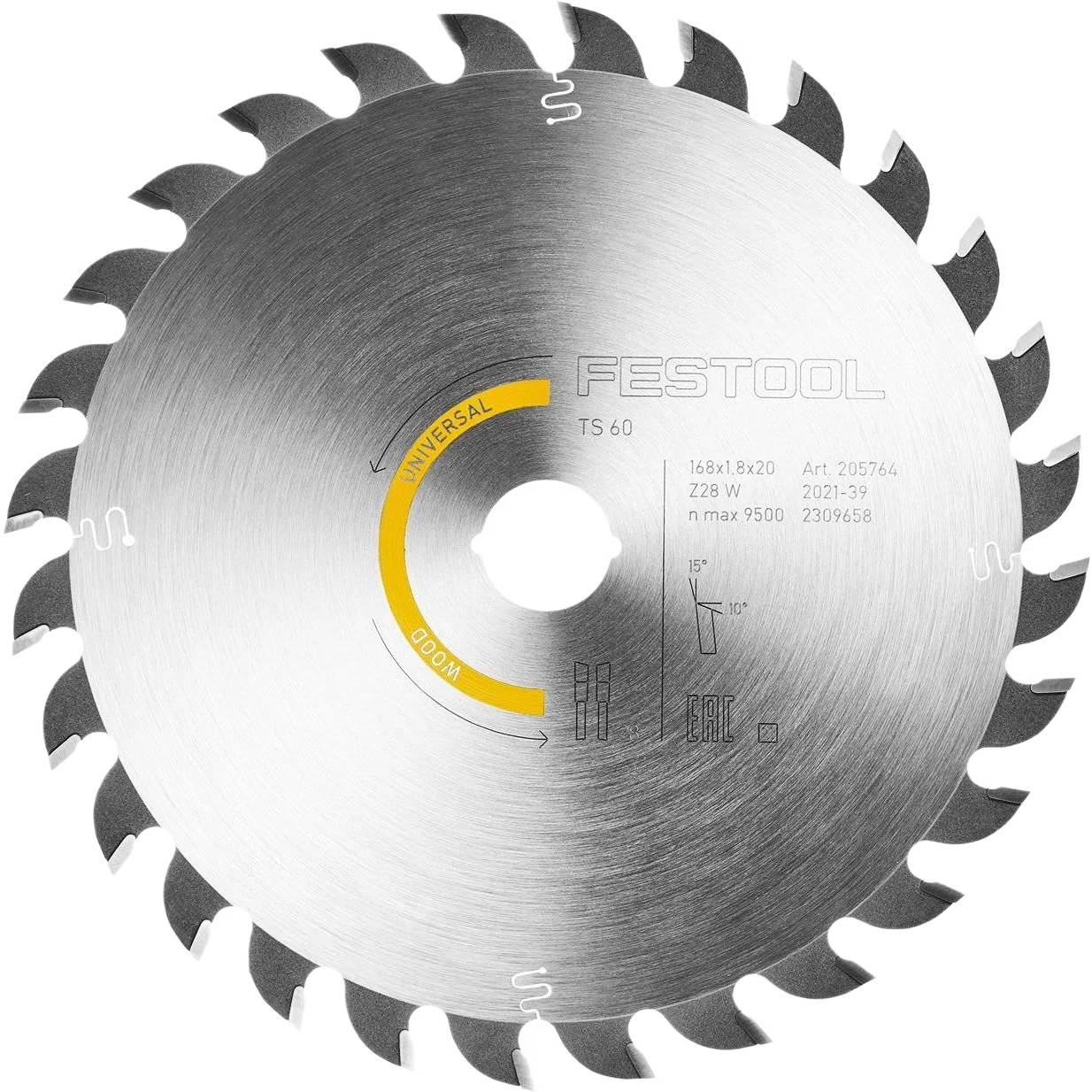 Carefully Designed Festool 205771 Wood Universal Saw Blade HW 168×1 8×20 W28 Proven