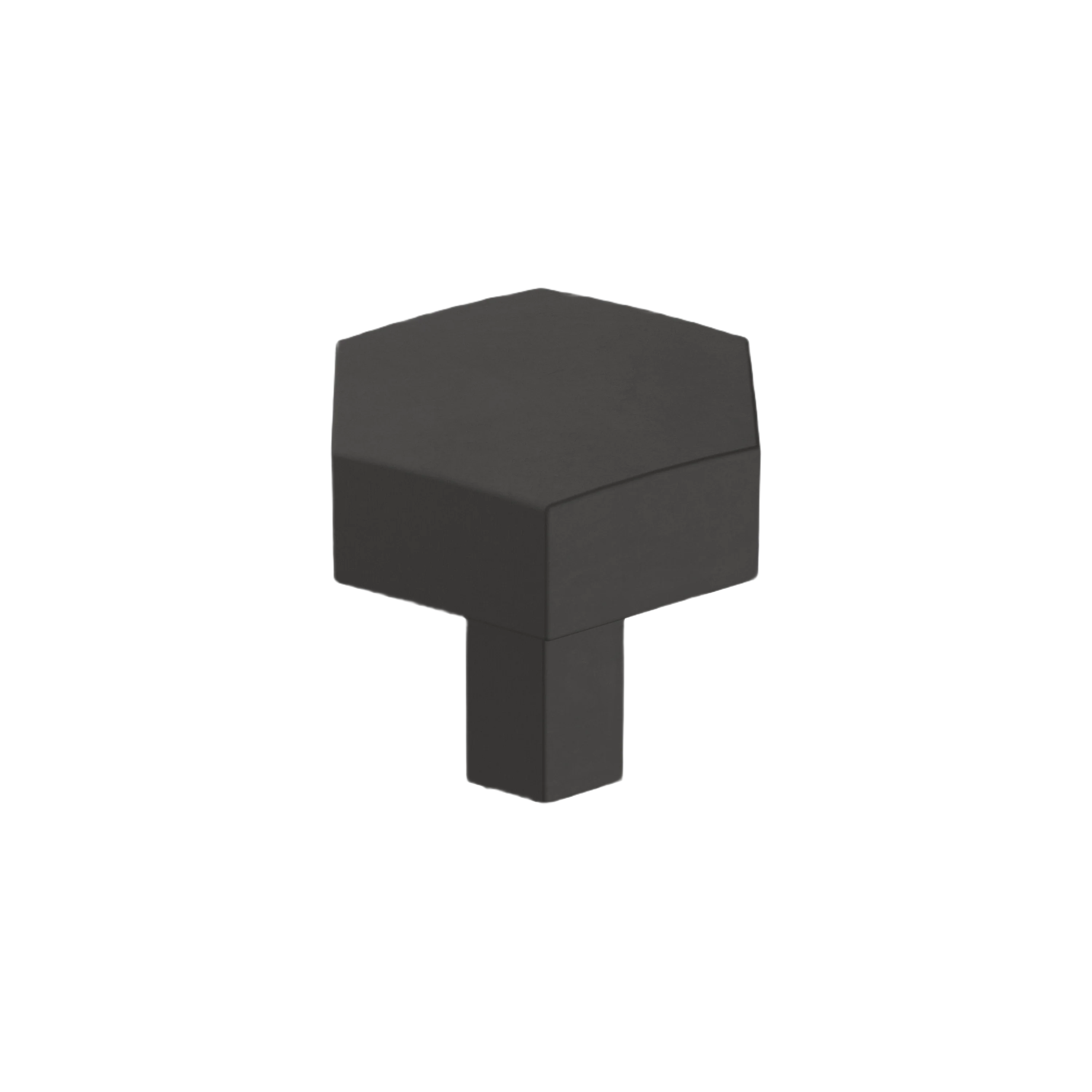 Optimized Amerock Caliber Matte Black Hexagon Knob 1.25 in. Premium