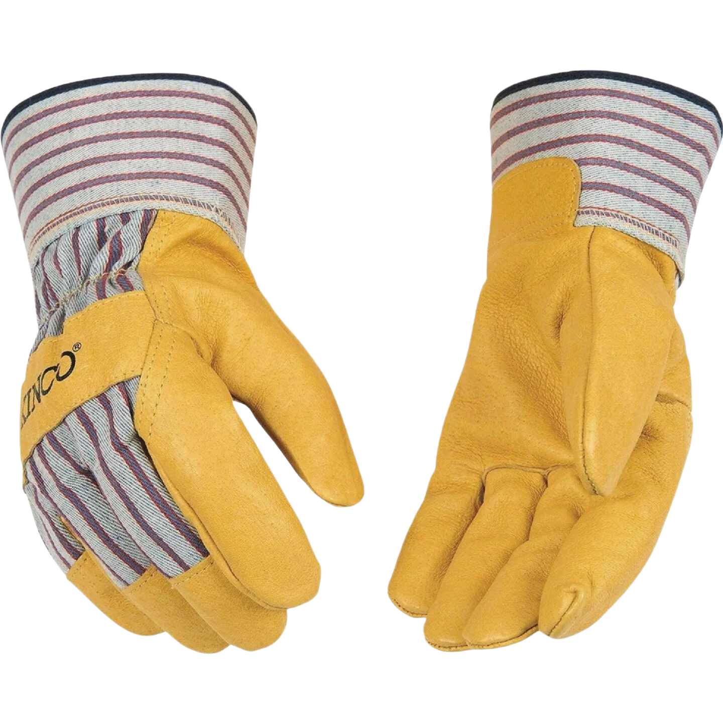 Authentic Kinco Men’s Large Golden Premium Grain Pigskin Palm Gloves Natural