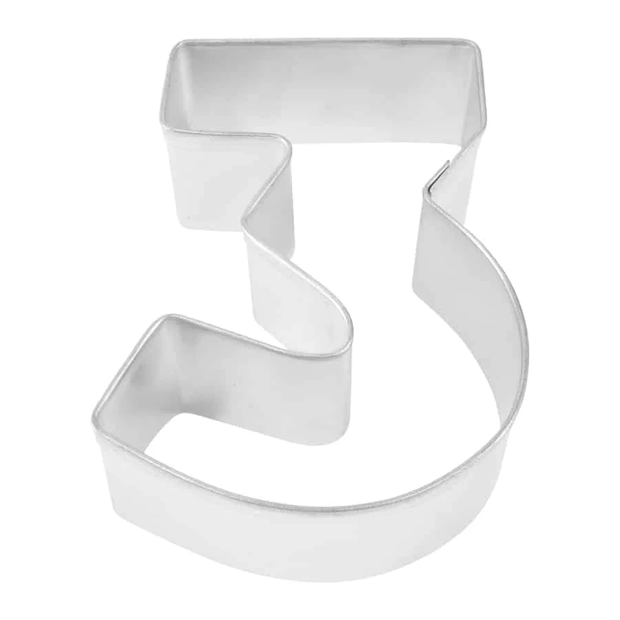 Elite R M International Number 3 Cookie Cutter 3.25 in. Trendy