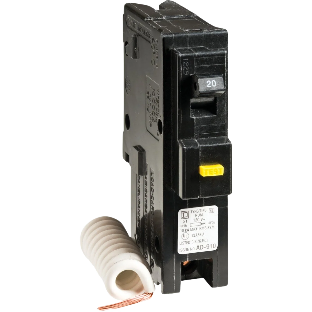 Exclusive Square D Homeline Single-Pole GFCI Breaker Premium Material