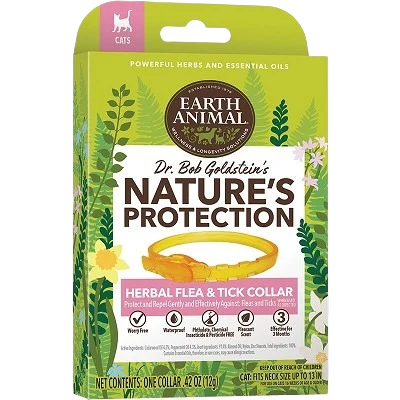 Environmentally Friendly Earth Animal Herbal Flea Tick Defense Cat Collar Effective
