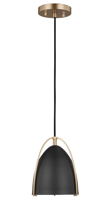 Specialty Visual Comfort 1 Fixture Satin Brass Studio Norman Mini Pendant Verified