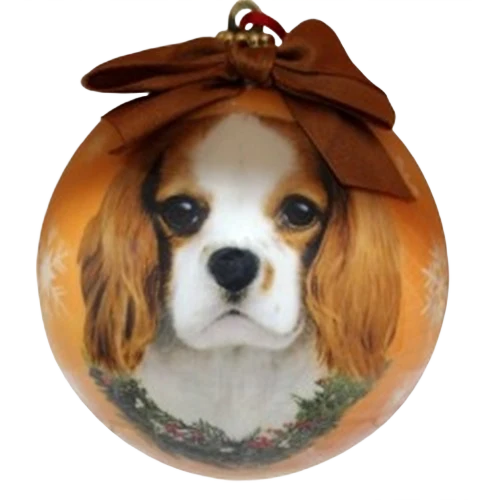 Sophisticated E S Pets King Charles Cavalier Christmas Ball Ornament Minimalist