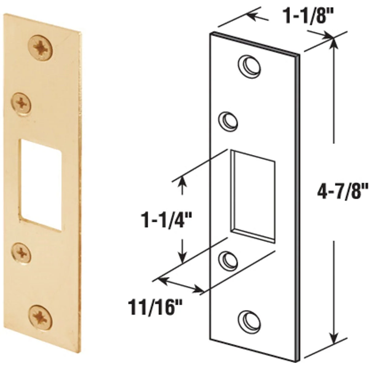 Long-Lasting Prime-Line Defender Security Deadbolt 1-1 4 In. x 4-7 8 In. Security Strike Expertly Made