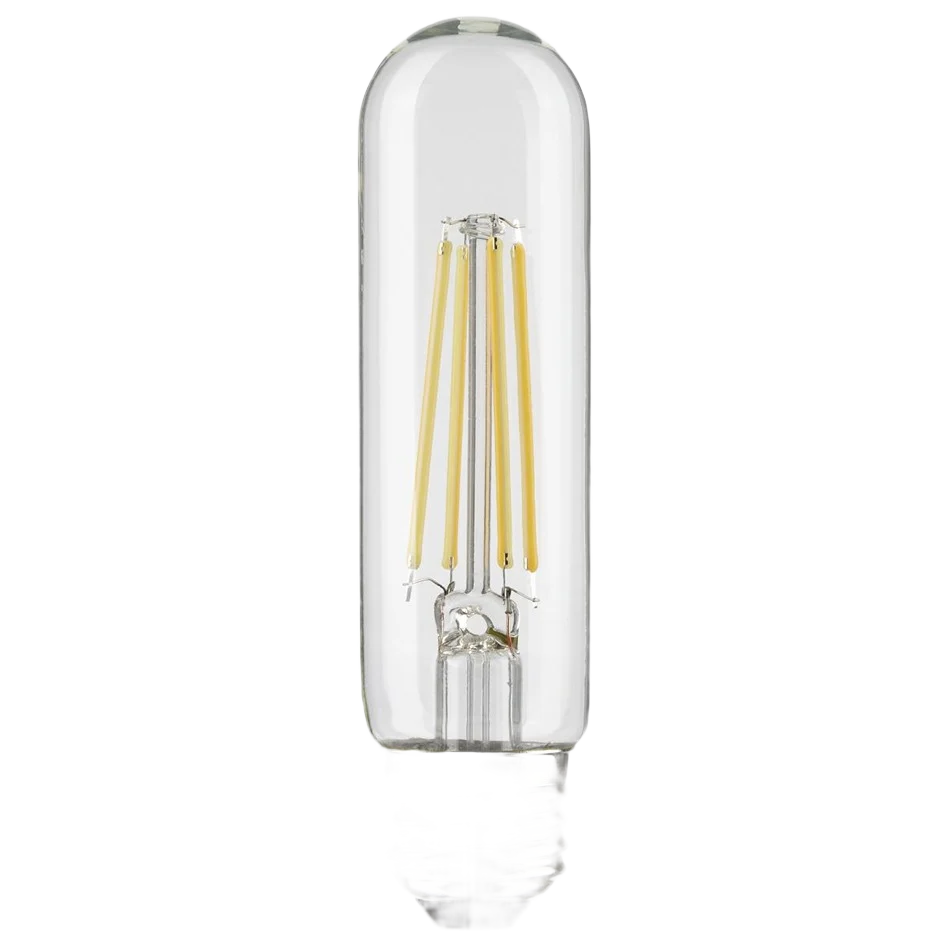 Crafted Satco 8 Watt T10 LED Clear Warm White Medium Base Light Bulb Green