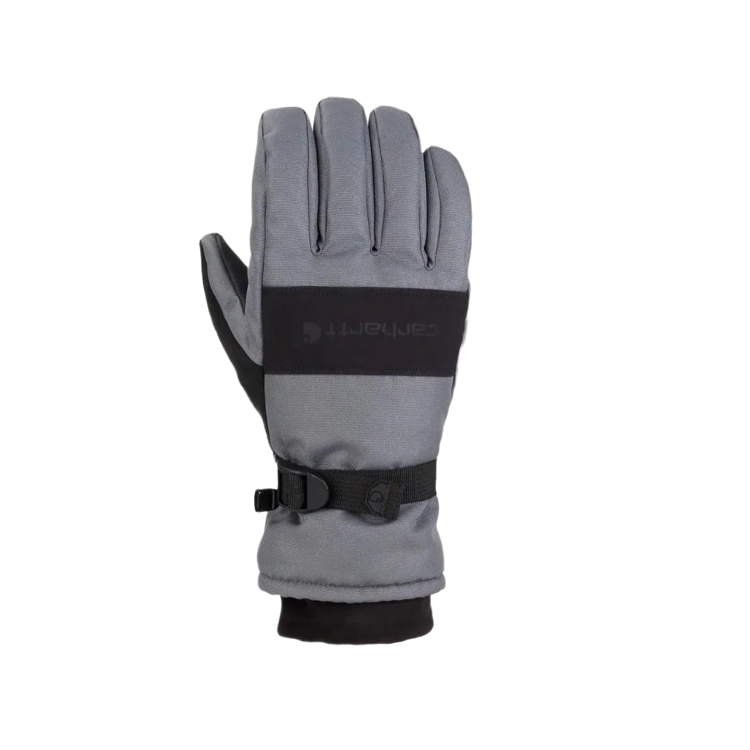 Expertly Made Carhartt Men’s Medium Dark Grey Black Waterproof Insulated Winter Gloves Exceptional