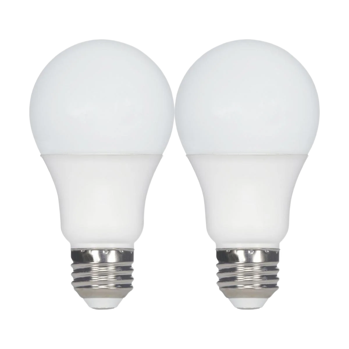 Efficient Satco 9.8 Watt A19 LED Warm White Medium Light Bulb 2-Pk Modern