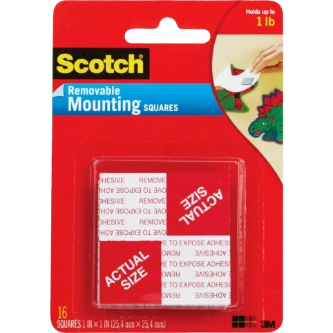 Genuine Scotch Reusable Mounting Tabs 16-Pack Durable