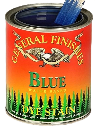 Easy-to-Use General Finishes Blue Water Based Dye Stain Pint Dependable