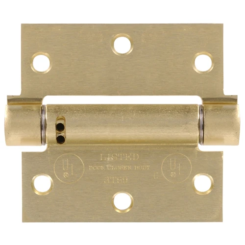 Advanced Hillman 4 in. Adjustable Spring Hinge – Square Corner – Satin Brass Finish Environmentally Friendly