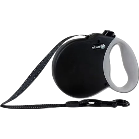 Expertly Made Alcott Black 16′ Retractable Leash for Dogs up to 45 lbs. Green