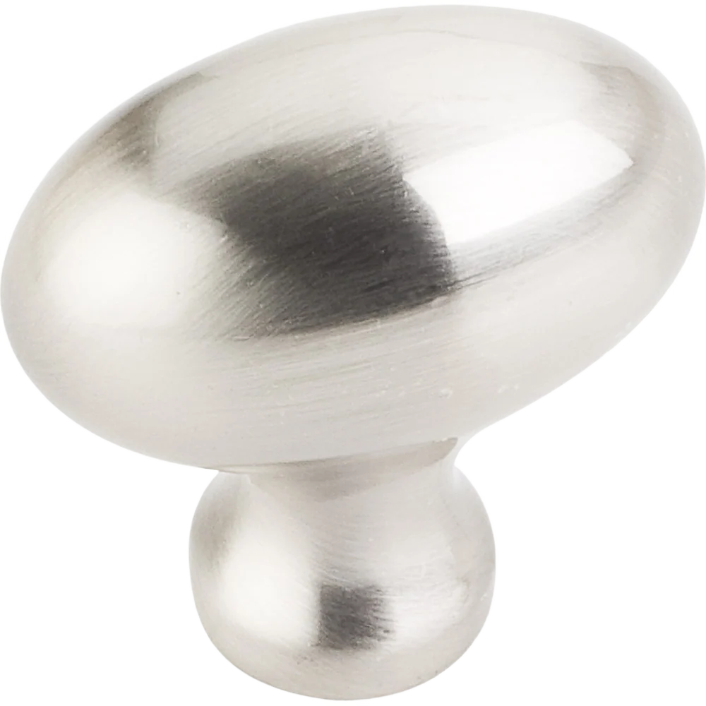 Pure Hardware Resources 1-9 16 In. Lyon Football Knob Satin Nickel Contemporary