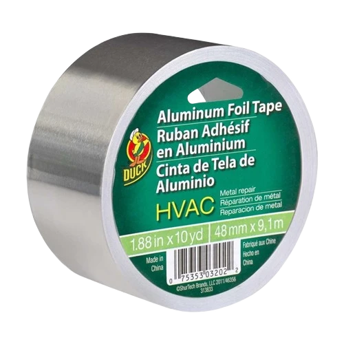 Easy-to-Use Duck Brand Silver HVAC Metal Repair Aluminum Foil Tape 1.88 in. x 10 yd. Proven