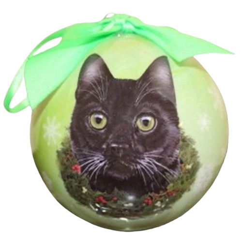 High-Performance E S Pets Black Cat Christmas Ball Ornament Modern