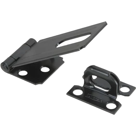 High-End National Hardware 3-1 4 Black Non-Swivel Safety Hasp Minimalist