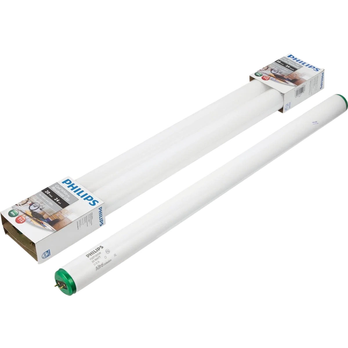 Minimalist Philips 20 Watt T12 Medium Bi-Pin Fluorescent Tube Light Bulb Convenient