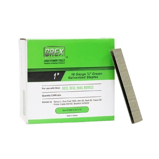 Excellent Grex GNS18 1 in. 18 Gauge 1 4 in. Crown Galvanized Coated Staples 5M Consistent
