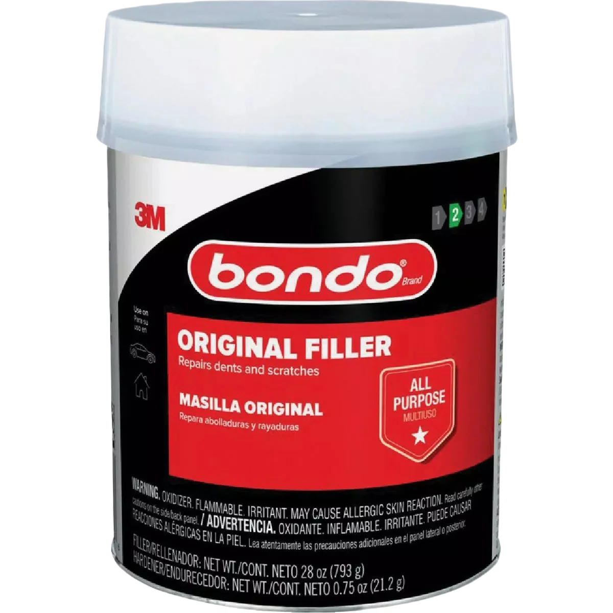 Green Bondo 1 Qt. Body Filler with Hardener Secure