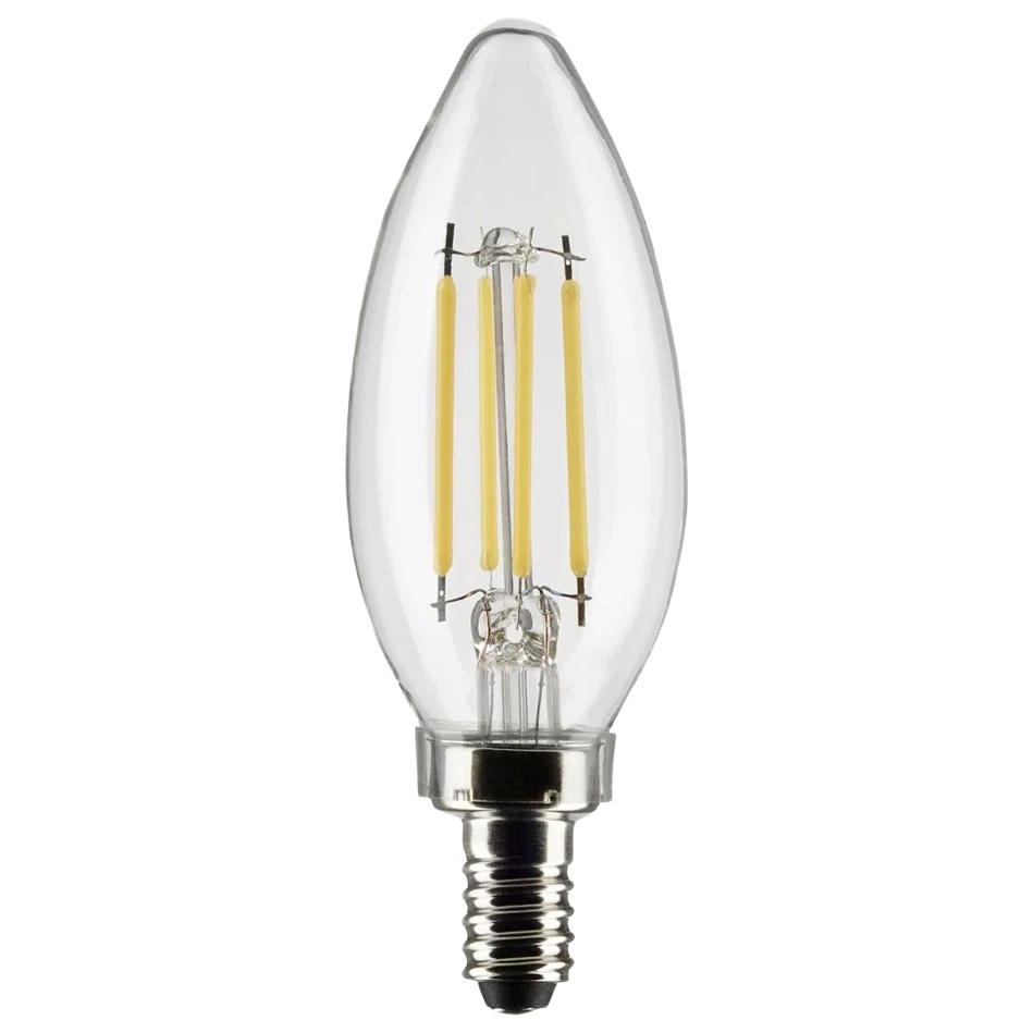 Unique Satco 4 Watt LED Candelabra Base Neutral White Light Bulb Specialty