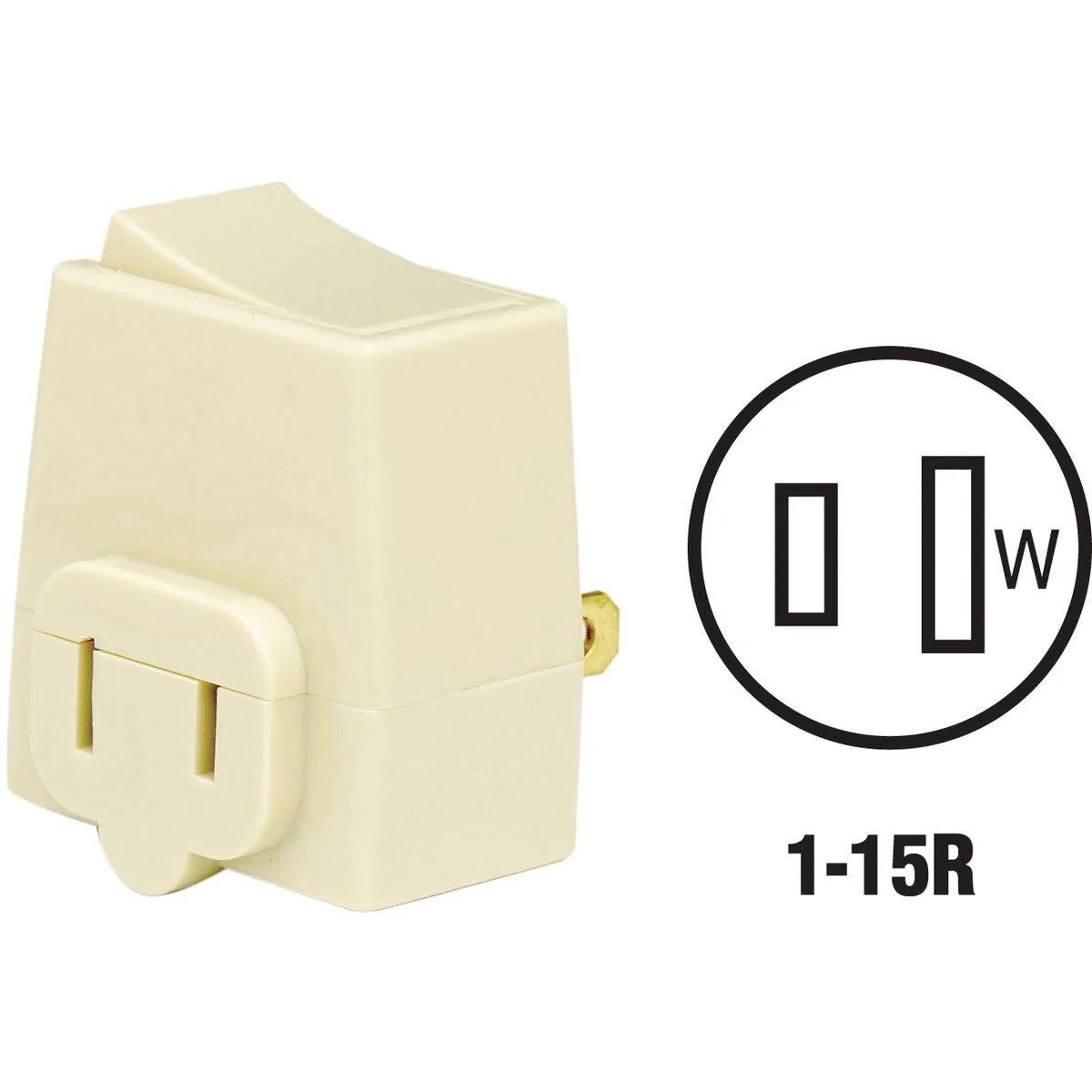 High-Grade Leviton Ivory 13 Amp Plug-In Switch Adapter Enhanced