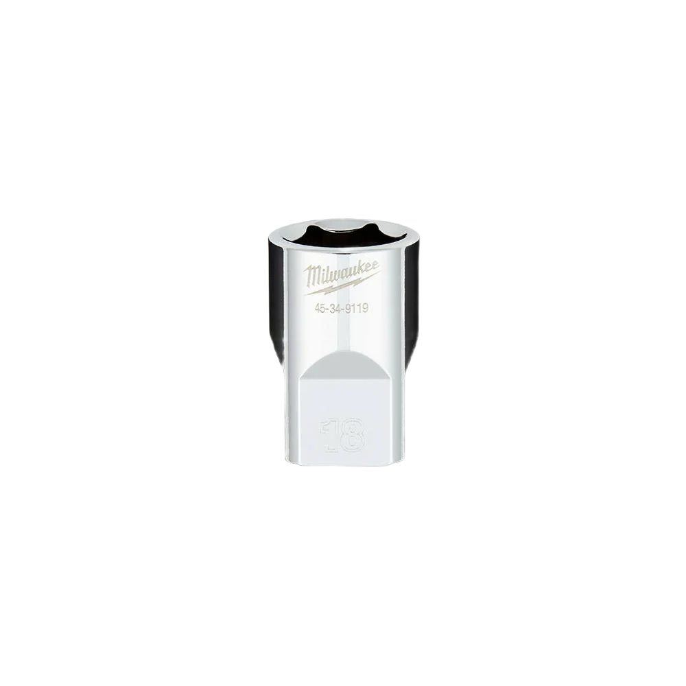 Comfortable Milwaukee 1 2 Drive 18-mm Standard Socket w FOUR FLAT™ Sides Minimalist