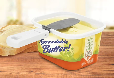 Top-Quality Butterie SnapAway Attachable Tub Butter Knife Reusable