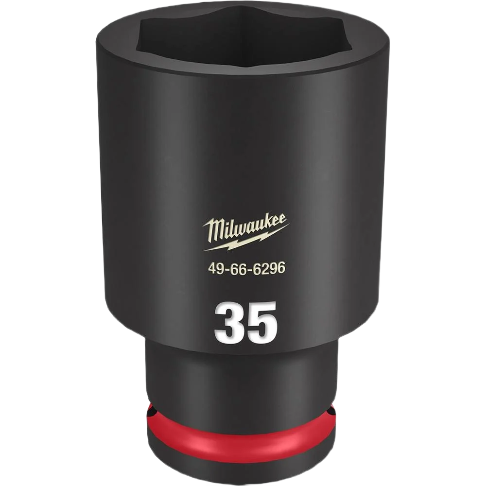 Crafted Milwaukee SHOCKWAVE™ Impact Duty™ 1 2 Drive 35-mm Deep 6 Point Socket Sophisticated