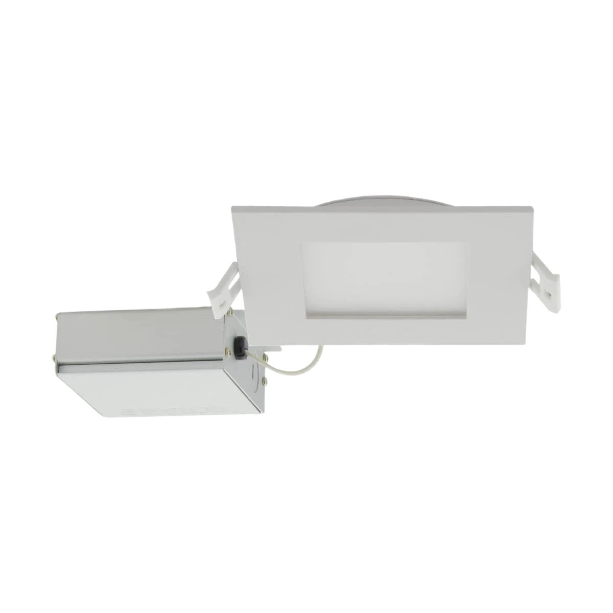 Elegant Satco 10 Watt Square Warm to Cool White LED Direct Wire Downlight with Remote Driver 4 Flexible