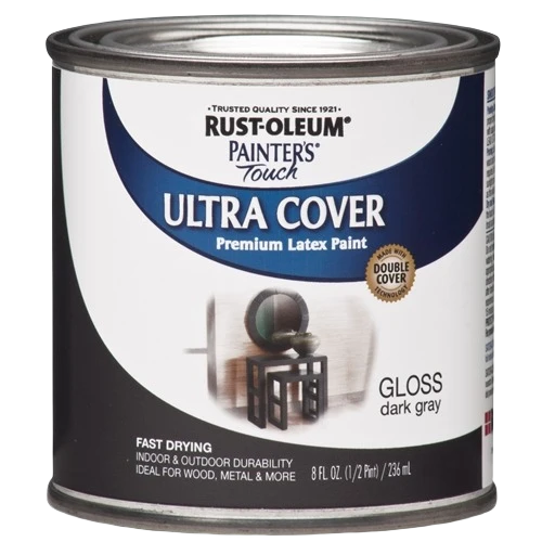 Fashionable Rust-Oleum Painters’ Touch Dark Gray Premium Latex Gloss Paint 1 2 Pint Green