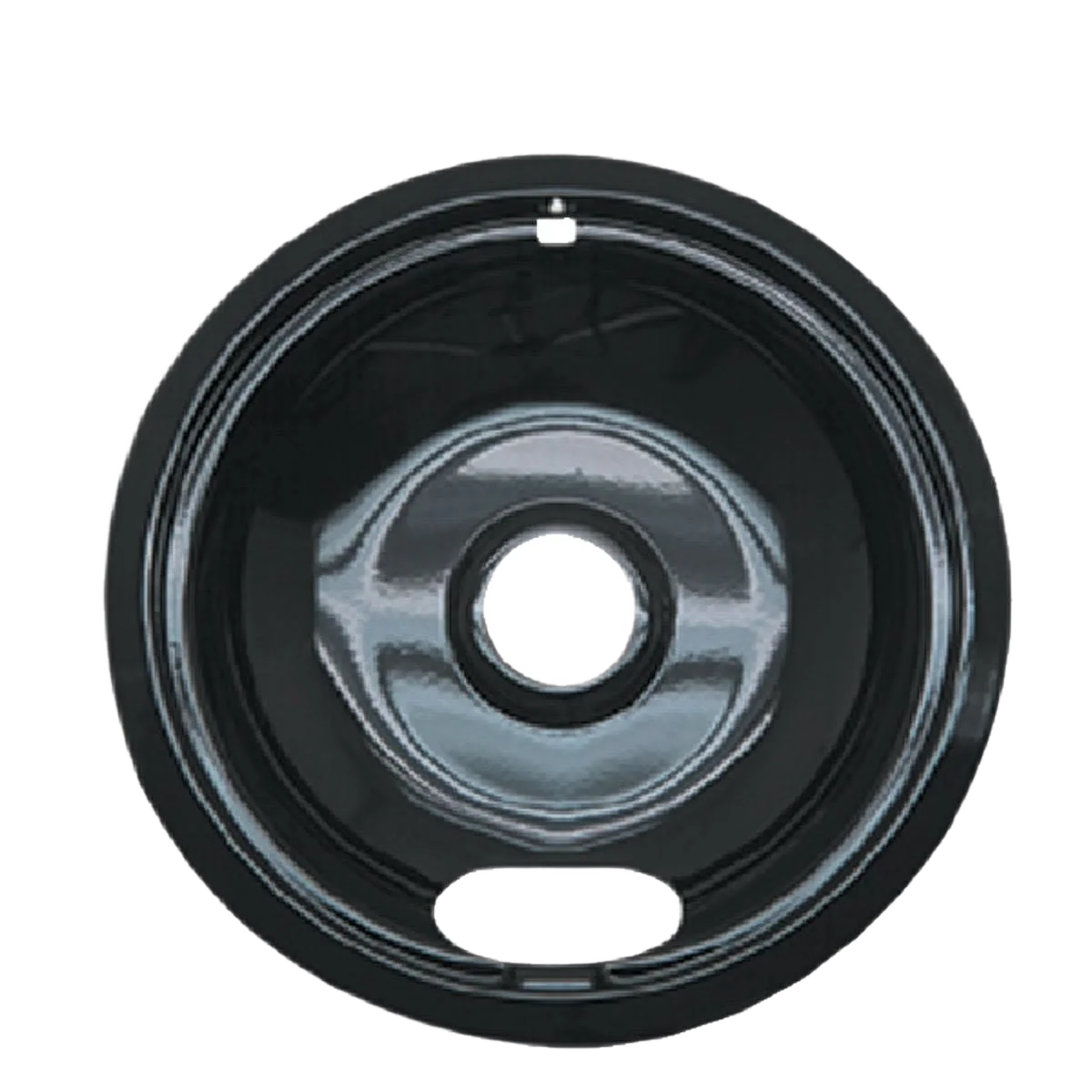 Natural Range Kleen Black Porcelain Universal Drip Pan 6 in. Durable