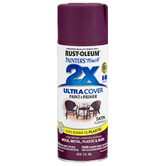 Trendy Rust-Oleum Painters’ Touch 2X Aubergine Satin Spray Paint Primer 12 oz. Relaxed
